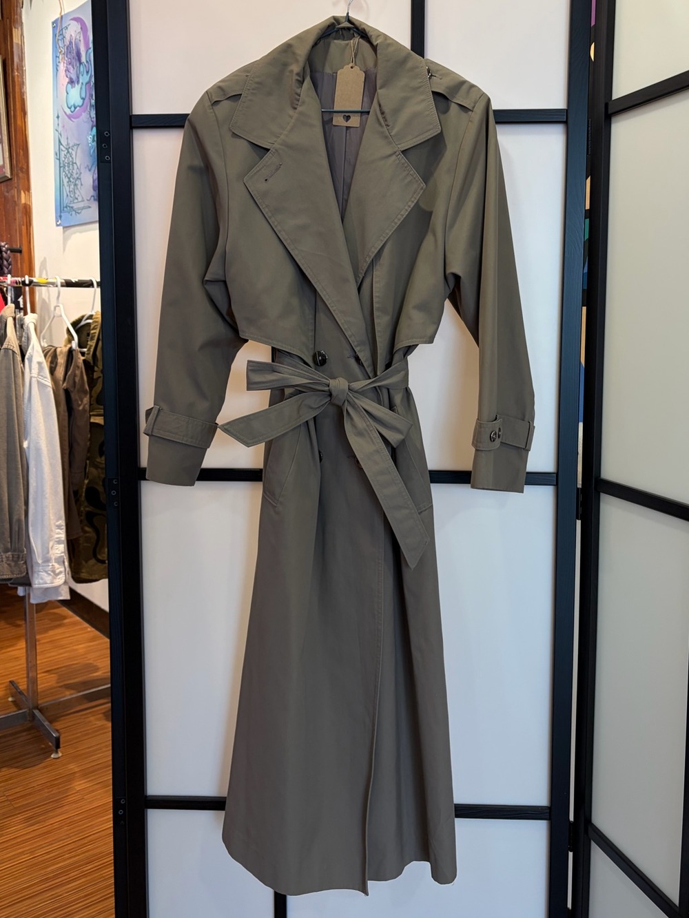 Classic Tan Trench Coat with Belt